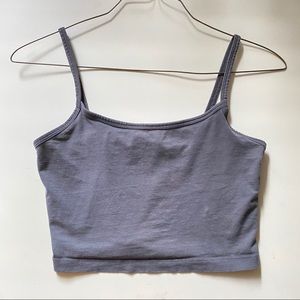 Grey tank crop top